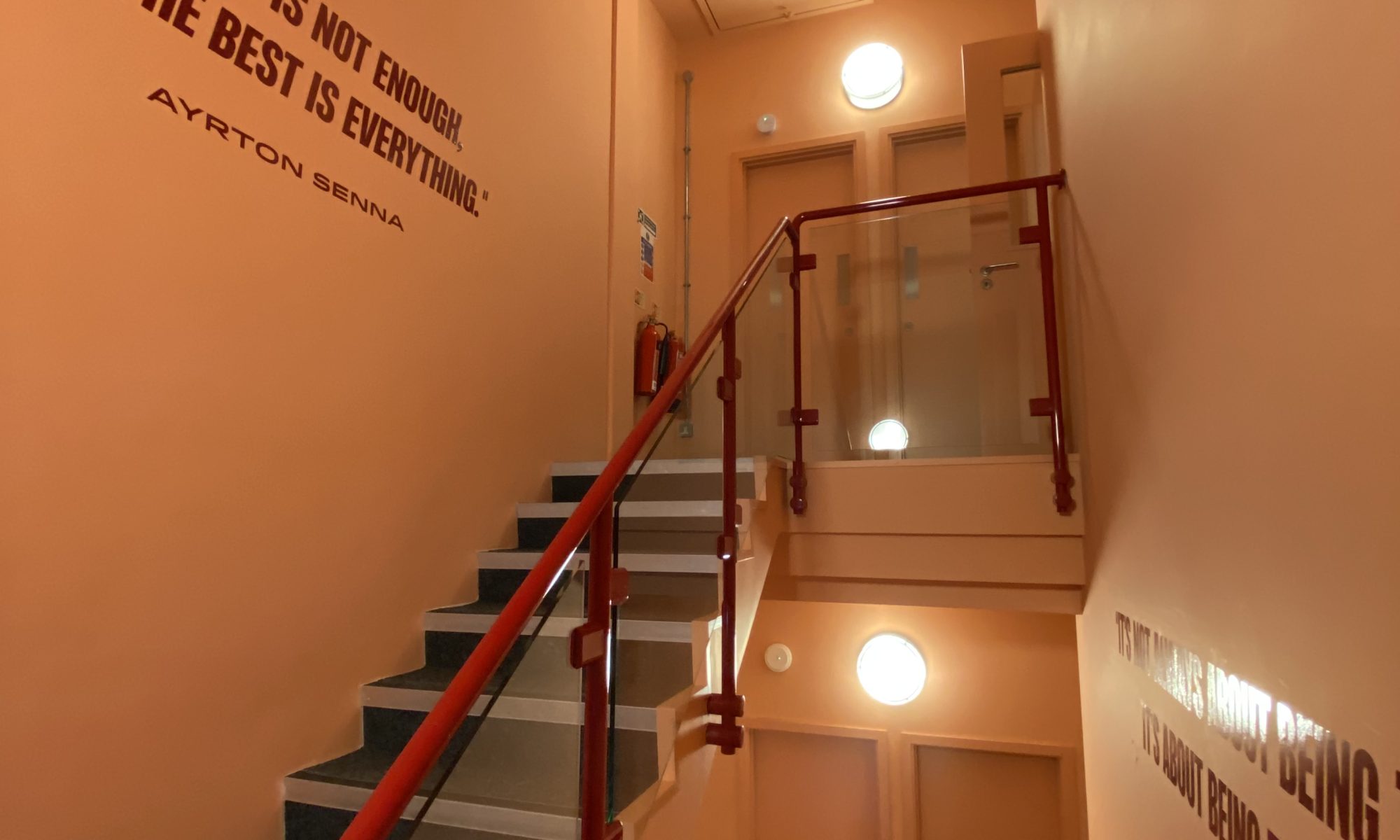 F1 Arcade Stairwell Lighting